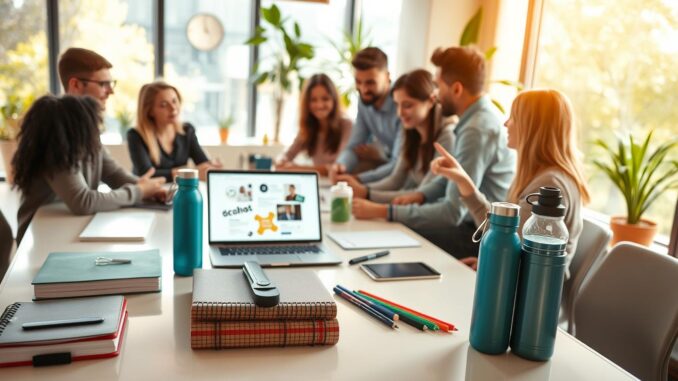 Sichtbarkeit von Anfang mit Werbeartikel für Startups